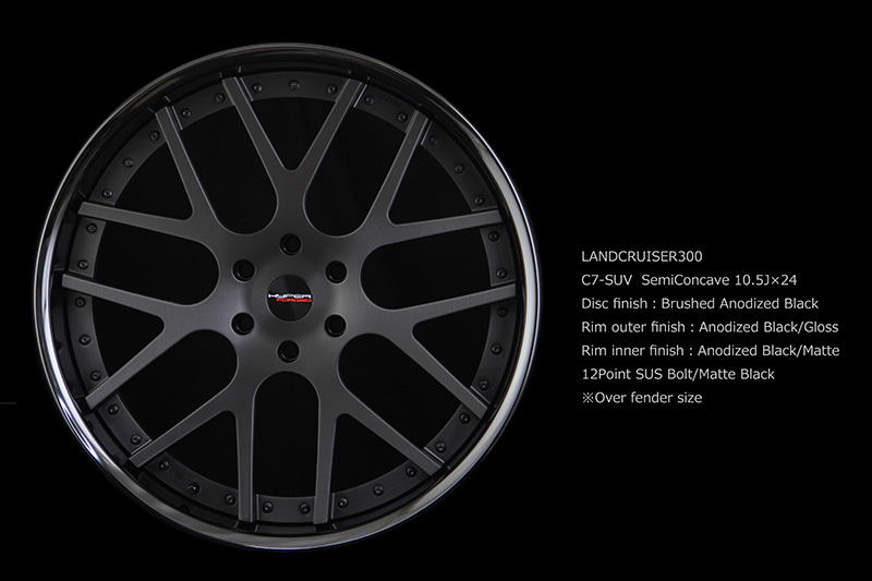 正規販売店】 HYPER FORGED ホイール HF-C7 SUV 24インチ×9J セミ